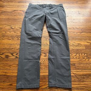J.Crew 484 Slim Tech Stretch Pants Mens W36 L34 Gray Chinos Cotton Performance